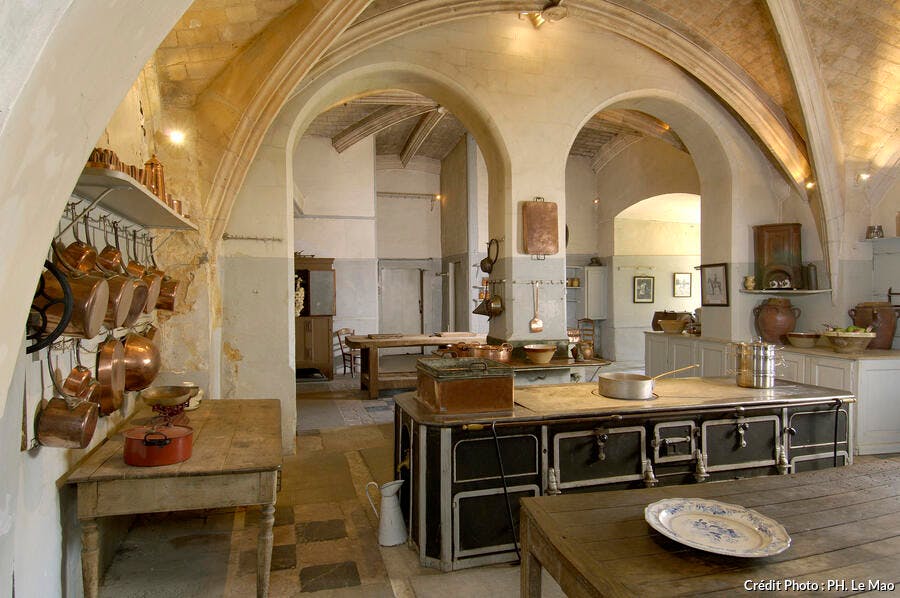 Les cuisines du Château du Lude dans la Sarthe