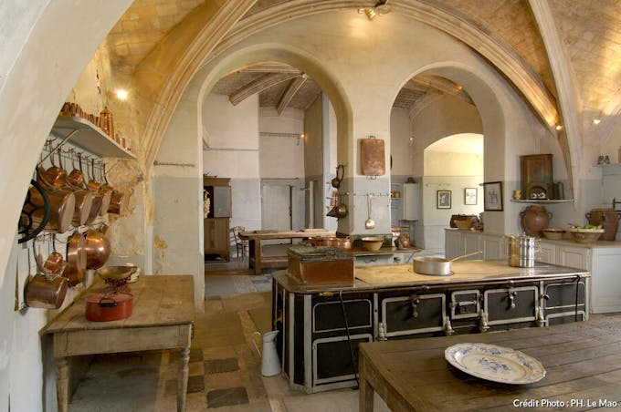 Les cuisines du Château du Lude dans la Sarthe
