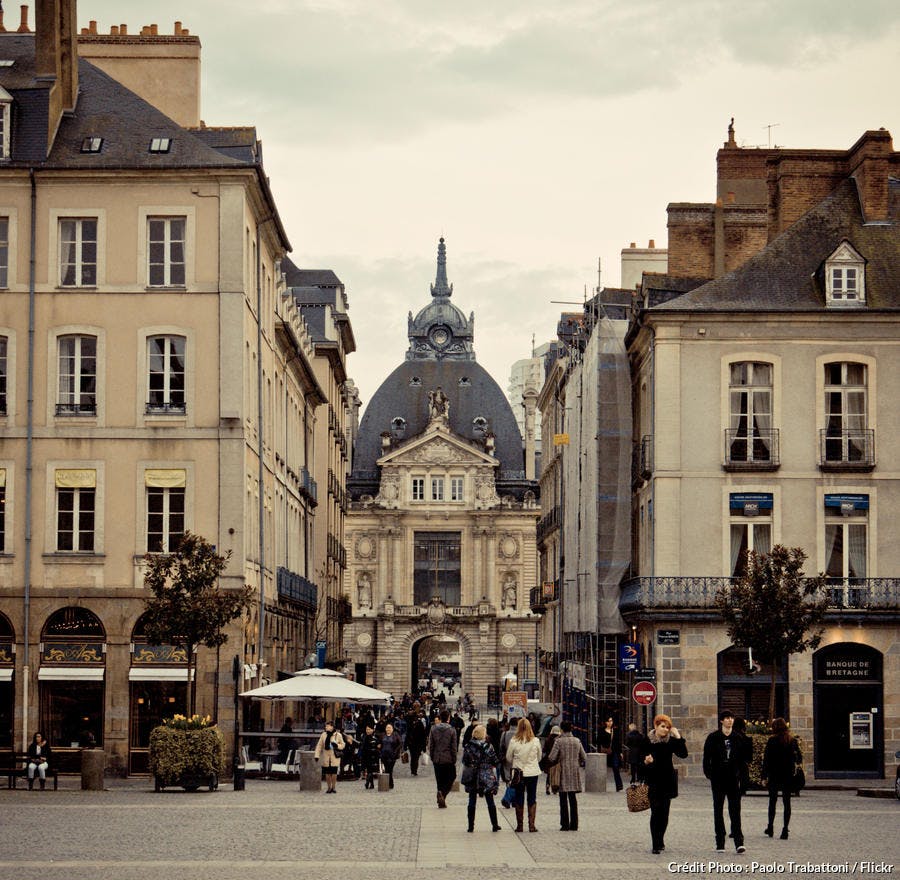 La place de la mairie à Rennes