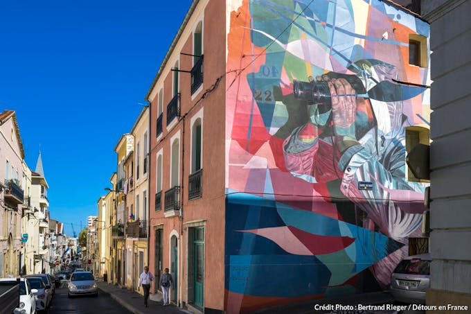 Une oeuvre de street-art dans le quartier Haut à Sète