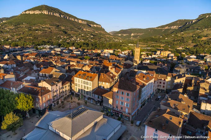 Le centre-ville de Millau dans l'Aveyron