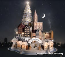 Maquette du marché de Noël de Strasbourg