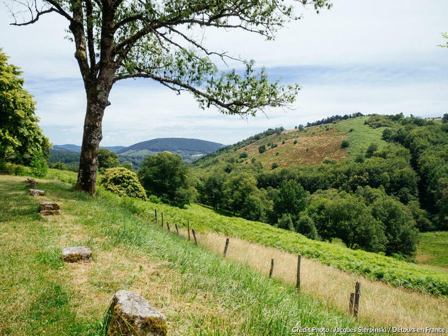 La ferme de Monédière dans le massif des Monédières en Corrèze