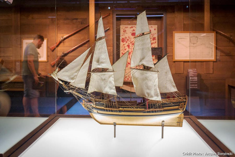 Maquette du navire négrier la Marie Séraphique exposée au musée d'Histoire de Nantes