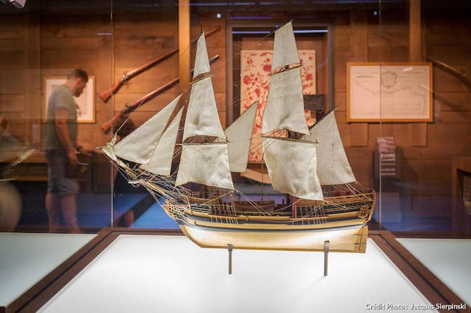 Maquette du navire négrier la Marie Séraphique exposée au musée d'Histoire de Nantes