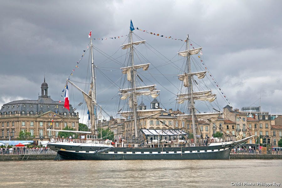 Le Belem à quai à Bordeaux