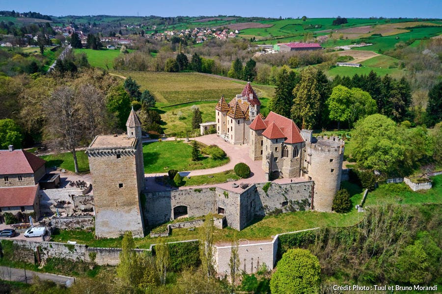 Château de Couches, vue aérienne