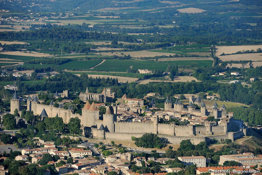 Carcassonne vu depuis le ciel