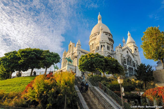 La basilique du Sacré-Coeur sur la butte Montmartre, à Paris
