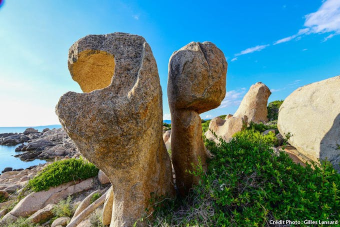 Dans la réserve de Senetosa, des rochers de granite sculptés