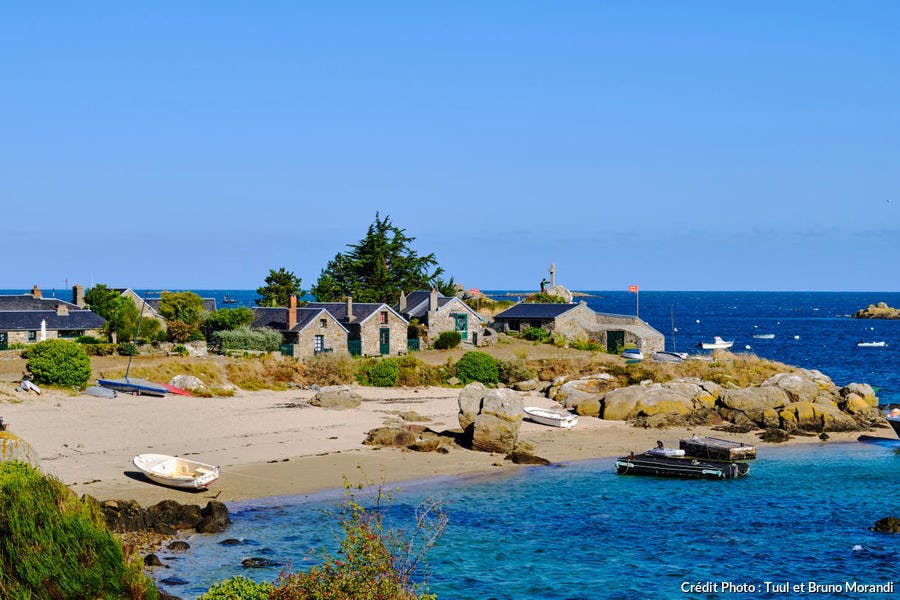 Village des Blainvillais, îles Chausey (Normandie)