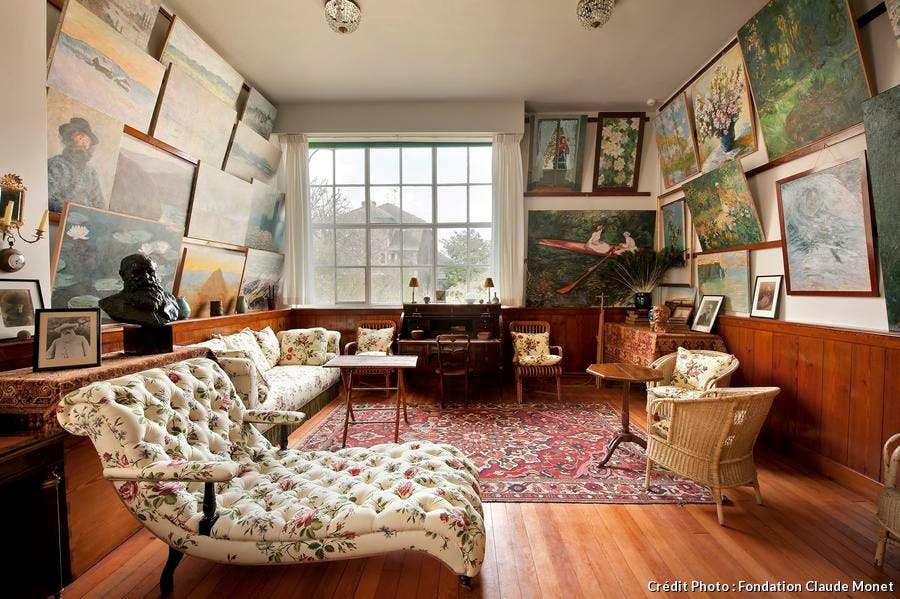 salon ateleir de la maison de Claude Monet