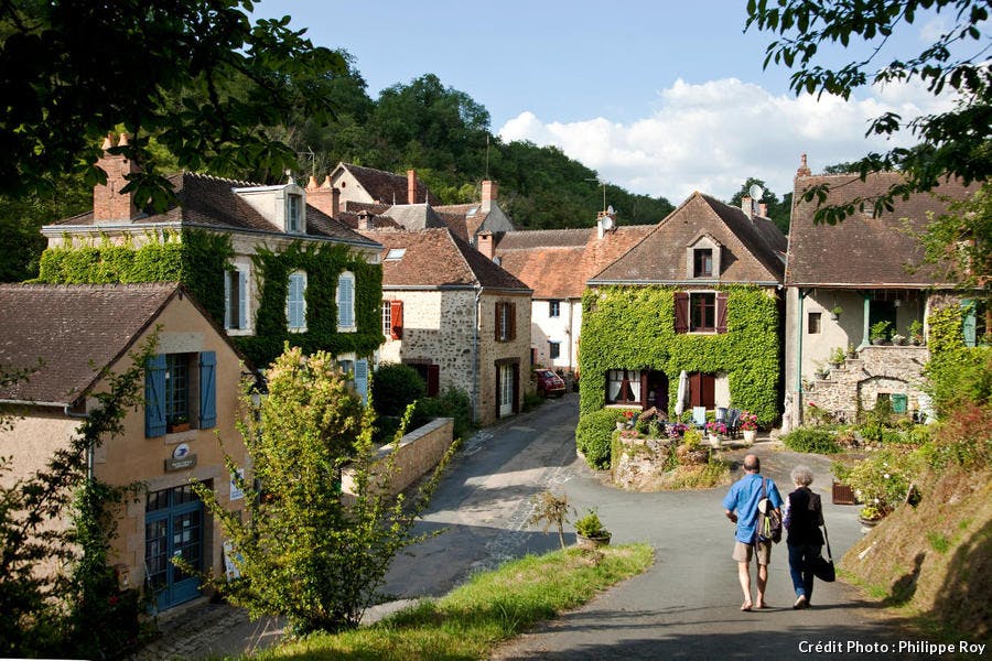 Le village de Gargilesse-Dampierre dans la vallée de la Creuse