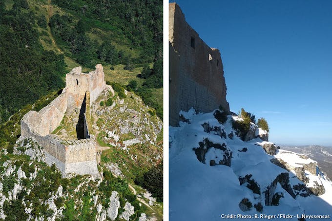 Les remparts du château de Montségur