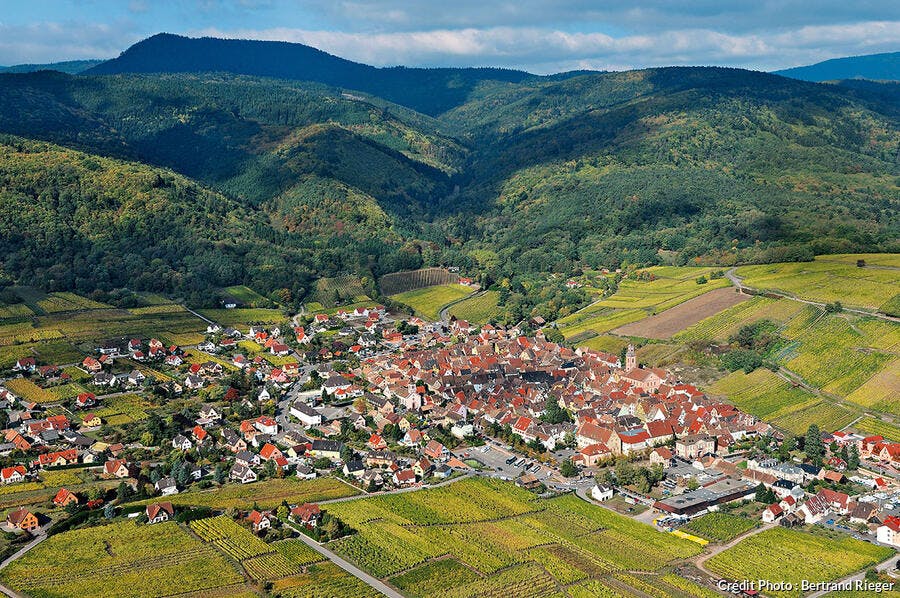 Vue aérienne du village