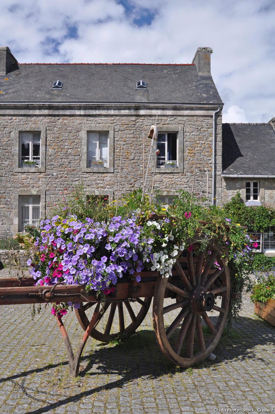 Charrette fleurie