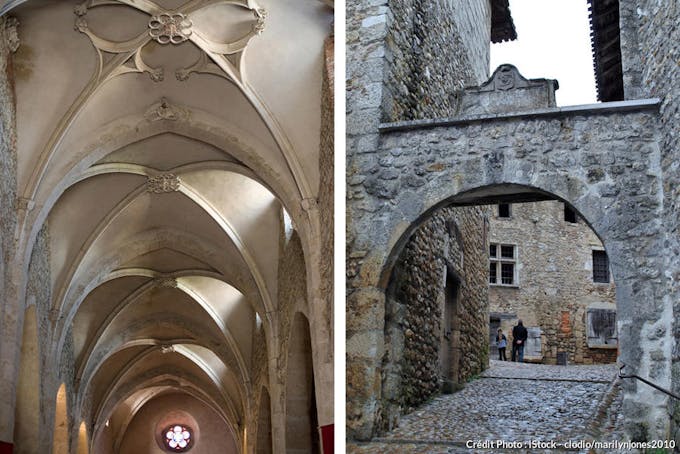 Couloir gothique et arc