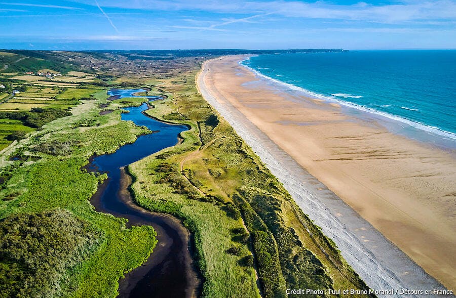 L'anse de Vauville sur le Cap de la Hague dans le Cotentin