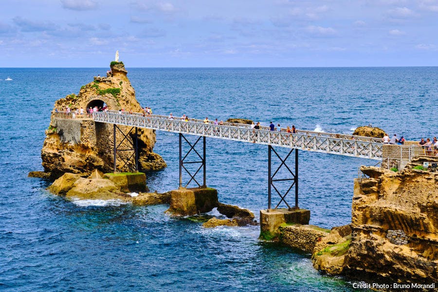 Le rocher de la Vierge à Biarritz