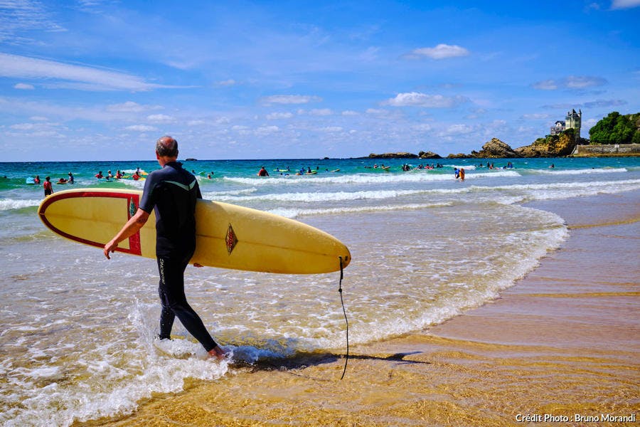 la plage d la Côte des Basques