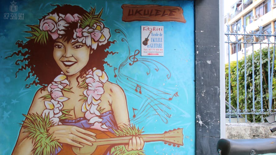 Graffiti typique de Polynésie française