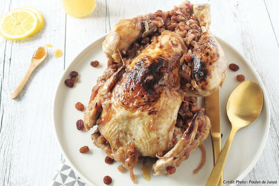Poulet de Janzé au miel