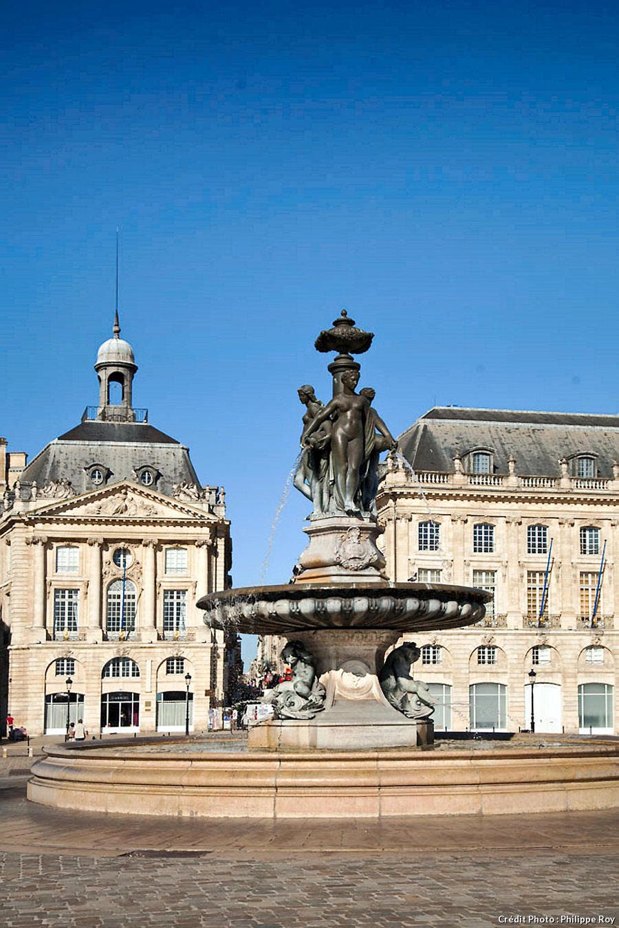 La fontaine des Trois Grâces place de la Bourse à Bordeaux