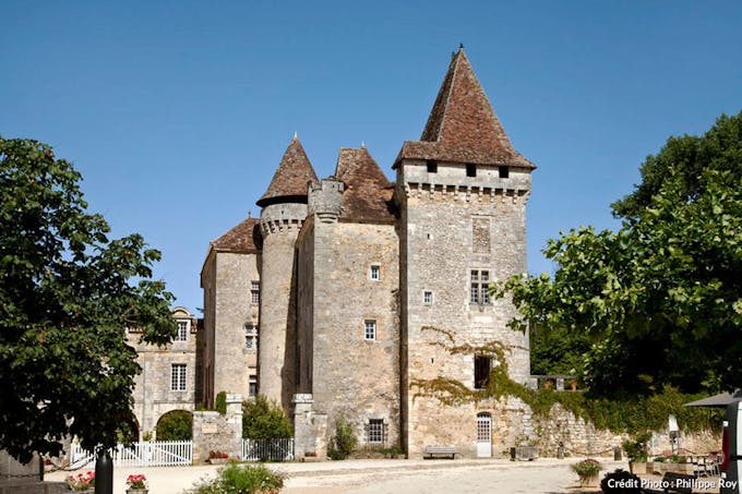 Le château de la Marthonie, à Saint-Jean-de-Côle, dans le Périgord (Dordogne)