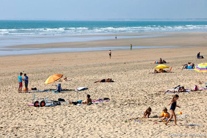 La plage de Saint-Trojan-les-Bains, sur l'île d'Oléron (Charente-Maritime)
