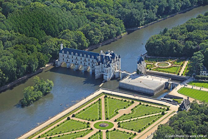 Château de Chenonceau vu du ciel