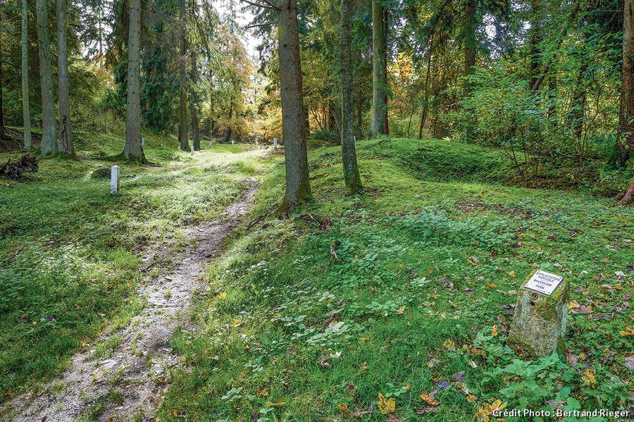 Le lieu où se trouvait le village de Fleury-devant-Douaumont dans la zone rouge.