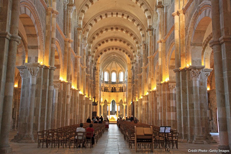 La basilique Sainte-Marie de Madeleine à Vézelay en Bourgogne