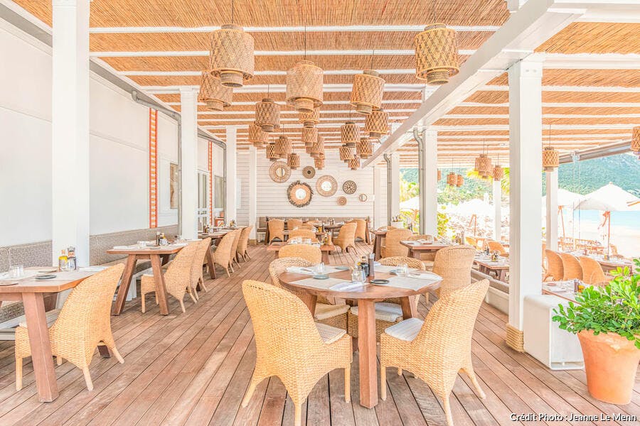 La Cabane, hôtel Cheval Blanc, à Saint-Barth (Antilles)