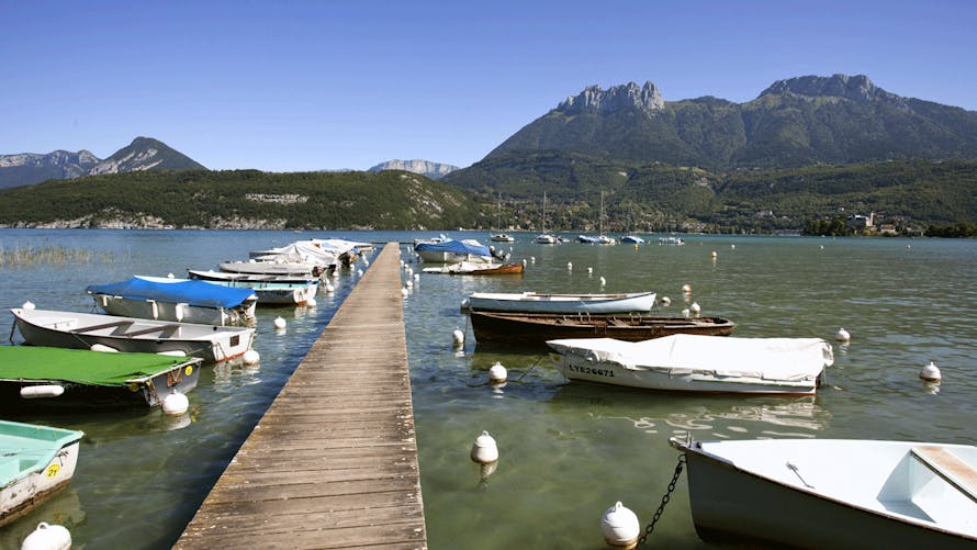 Le port de Saint-Jorioz, sur le lac d'Annecy, Haute-Savoie
