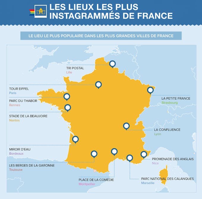 Les lieux les plus instagrammés de France