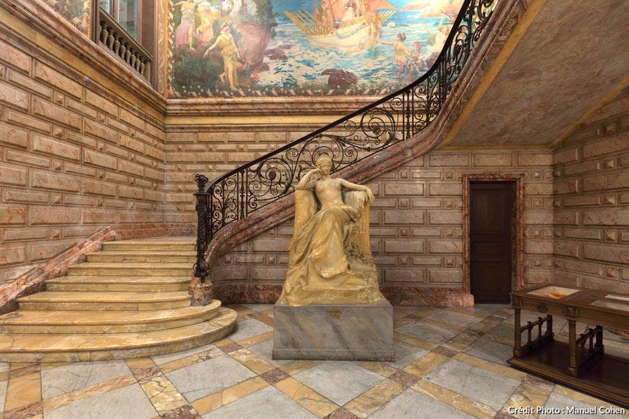 Intérieur du musée d'art Hyacinthe Rigaud, à Perpignan