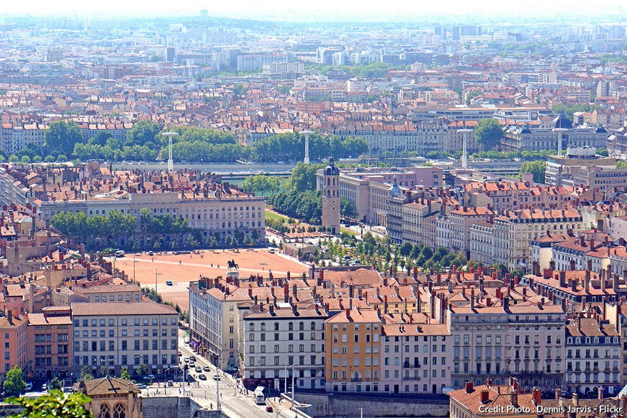 La place Bellecour à Lyon