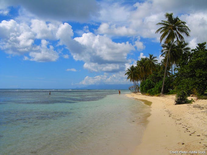 La plage de Bois-Jolan à Sainte-Anne (Guadeloupe)