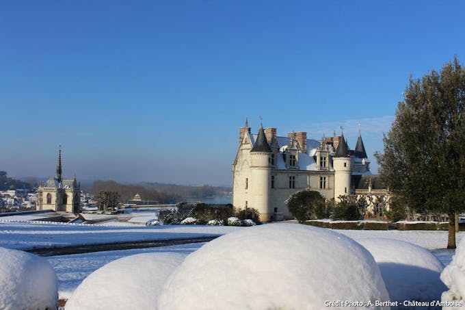 Le château d'Amboise sous la neige