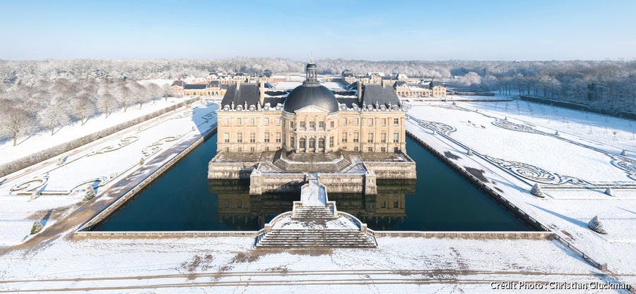 Le château de Vaux-le-Vicomte sous la neige
