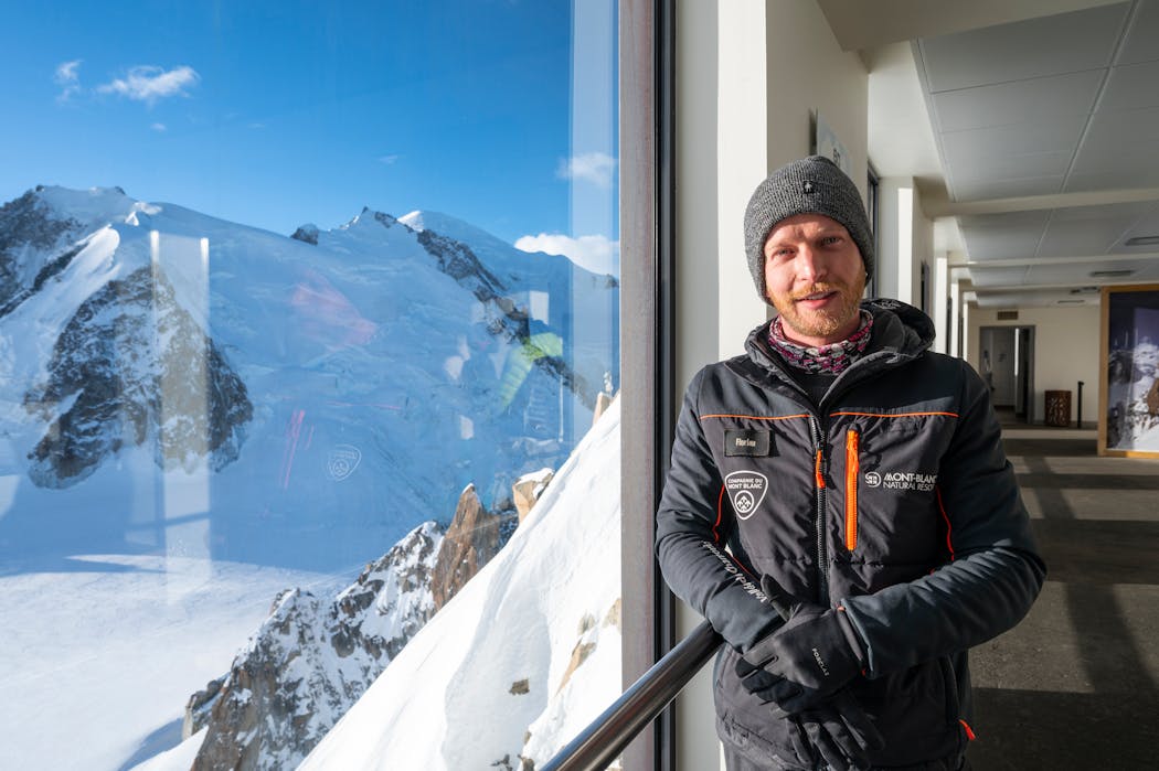 Florian Novel, gardien, aiguille du Midi