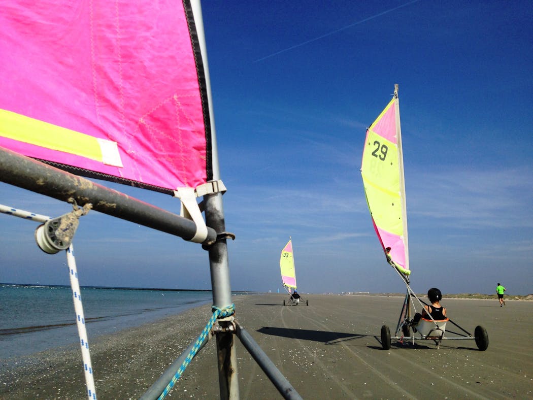 Char à voile sur la plage de Berck-sur-Mer