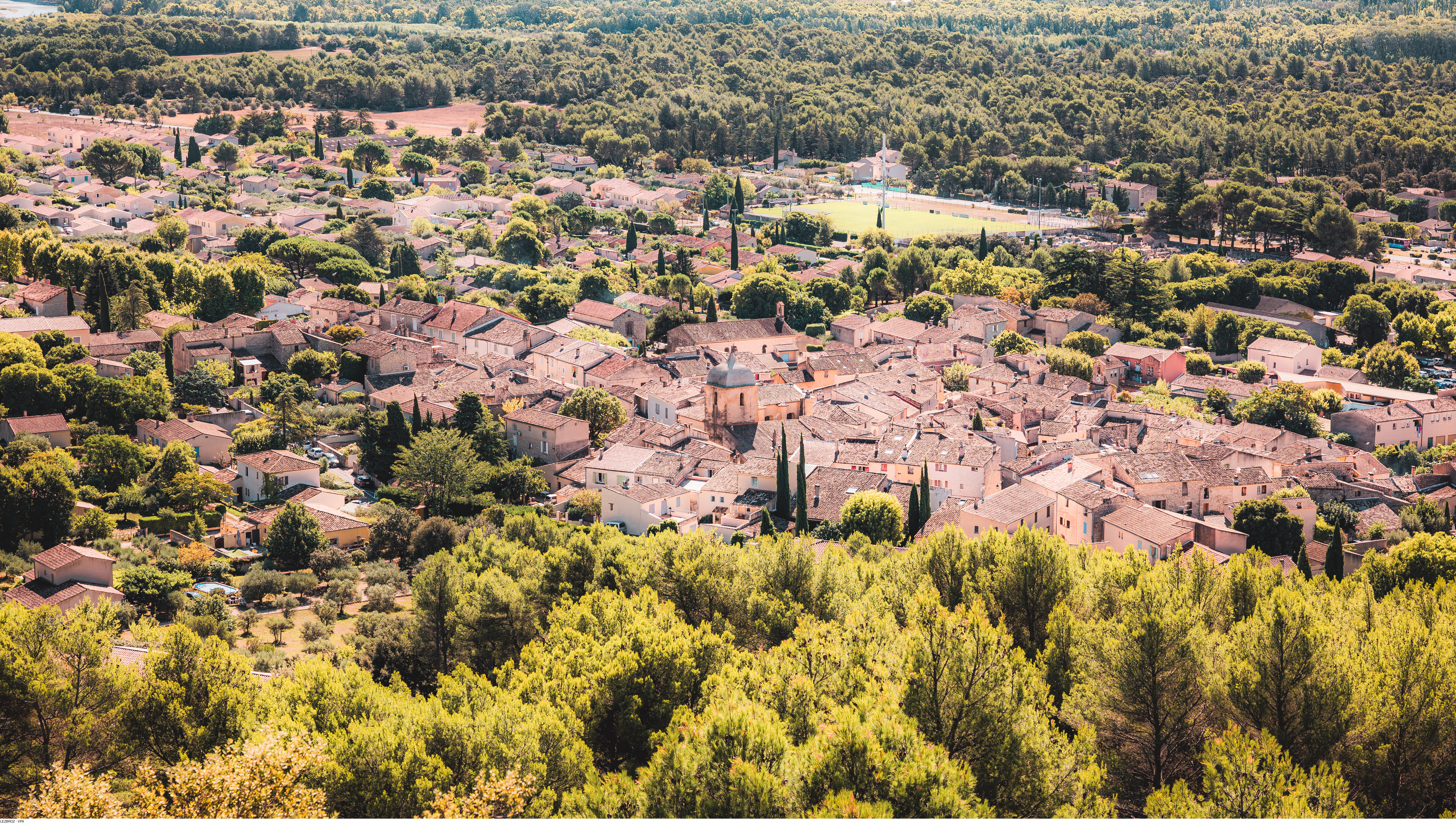 Le village de Mérindol dans le Vaucluse