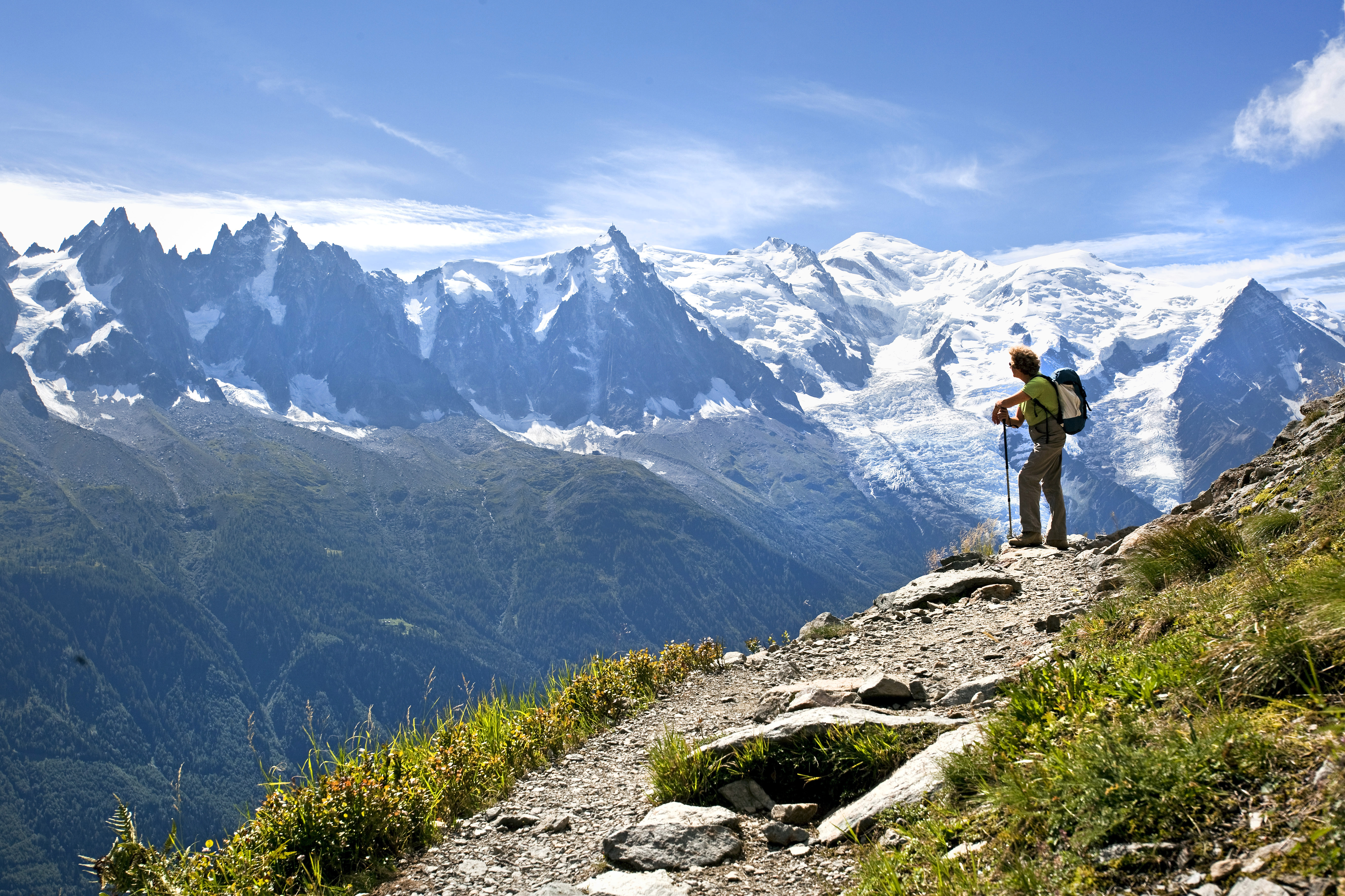 de la Flégère à Planpraz, randonner par le balcon sud permet d’admirer les pus beaux sommets du massif du Mont-Blanc.