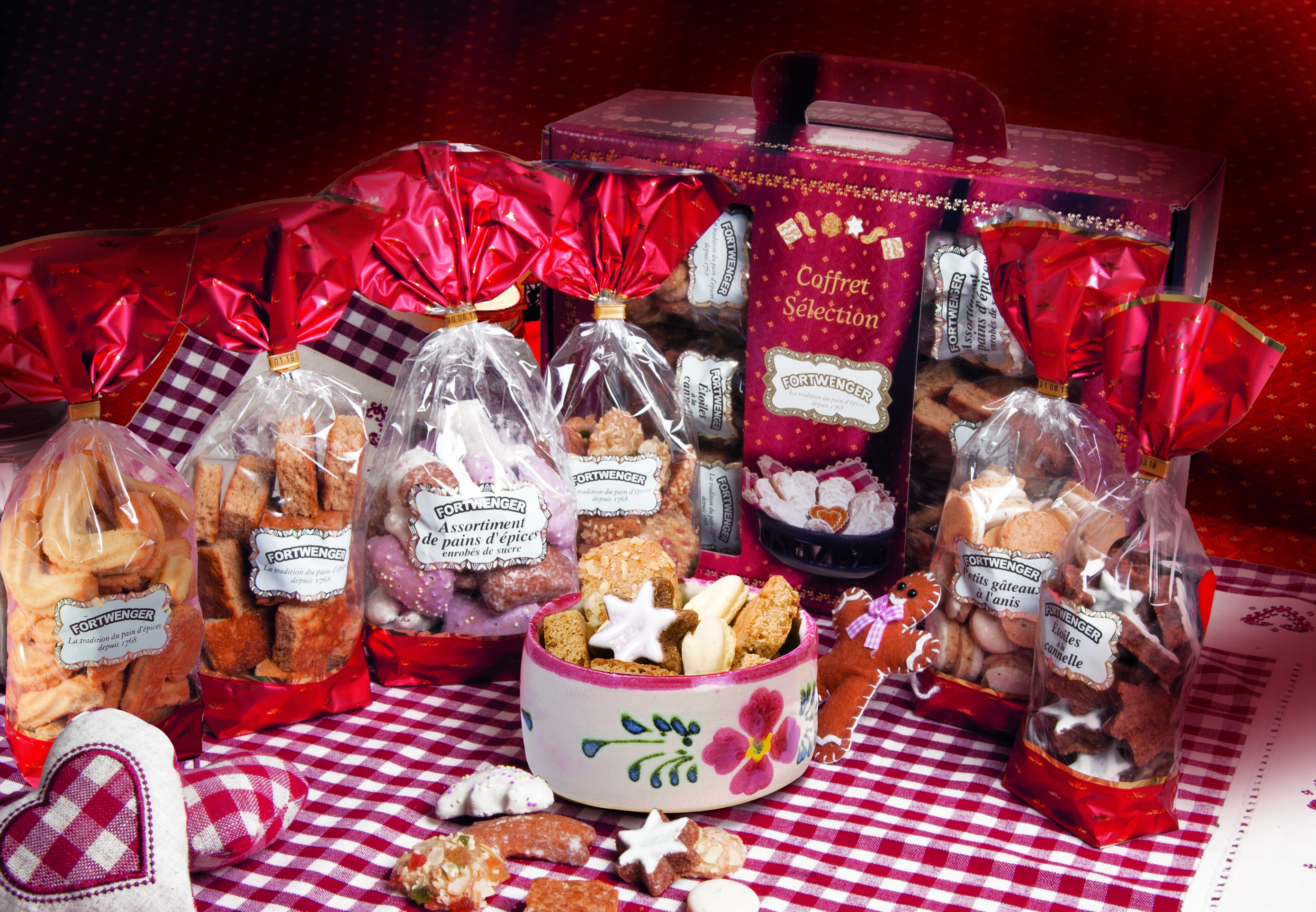 Assortiment de biscuits alsaciens de la marque Fortwenger