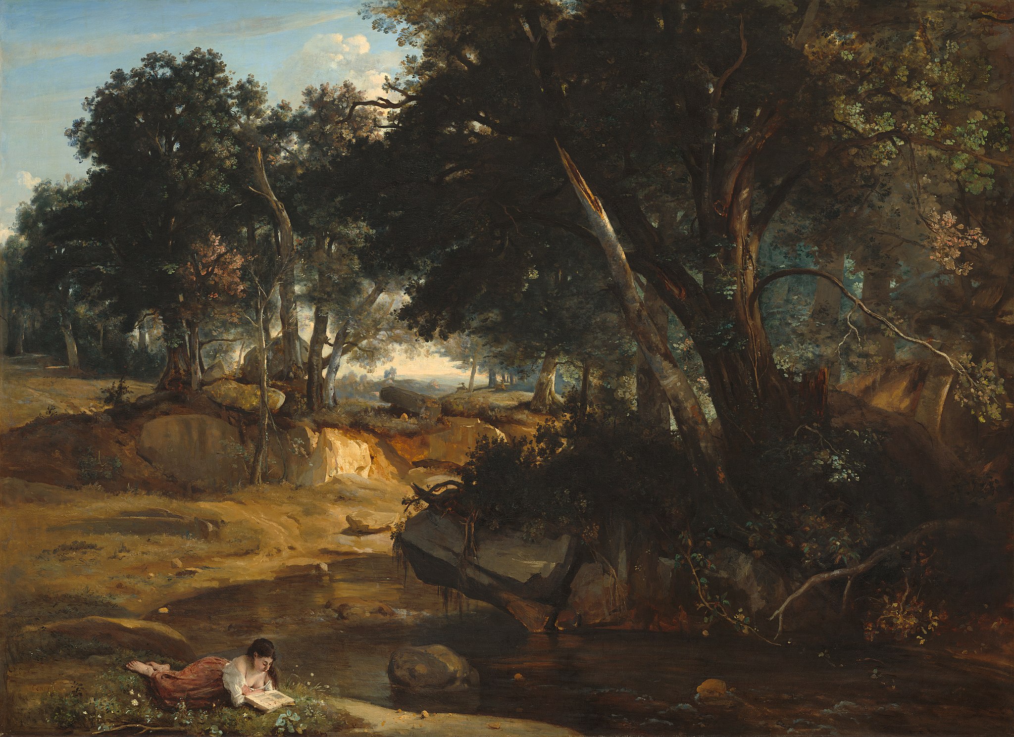 Jean-Baptiste Camille Corot, Forêt de Fontainbleau, 1834, huile sur toile, National Gallery of Art, Washington