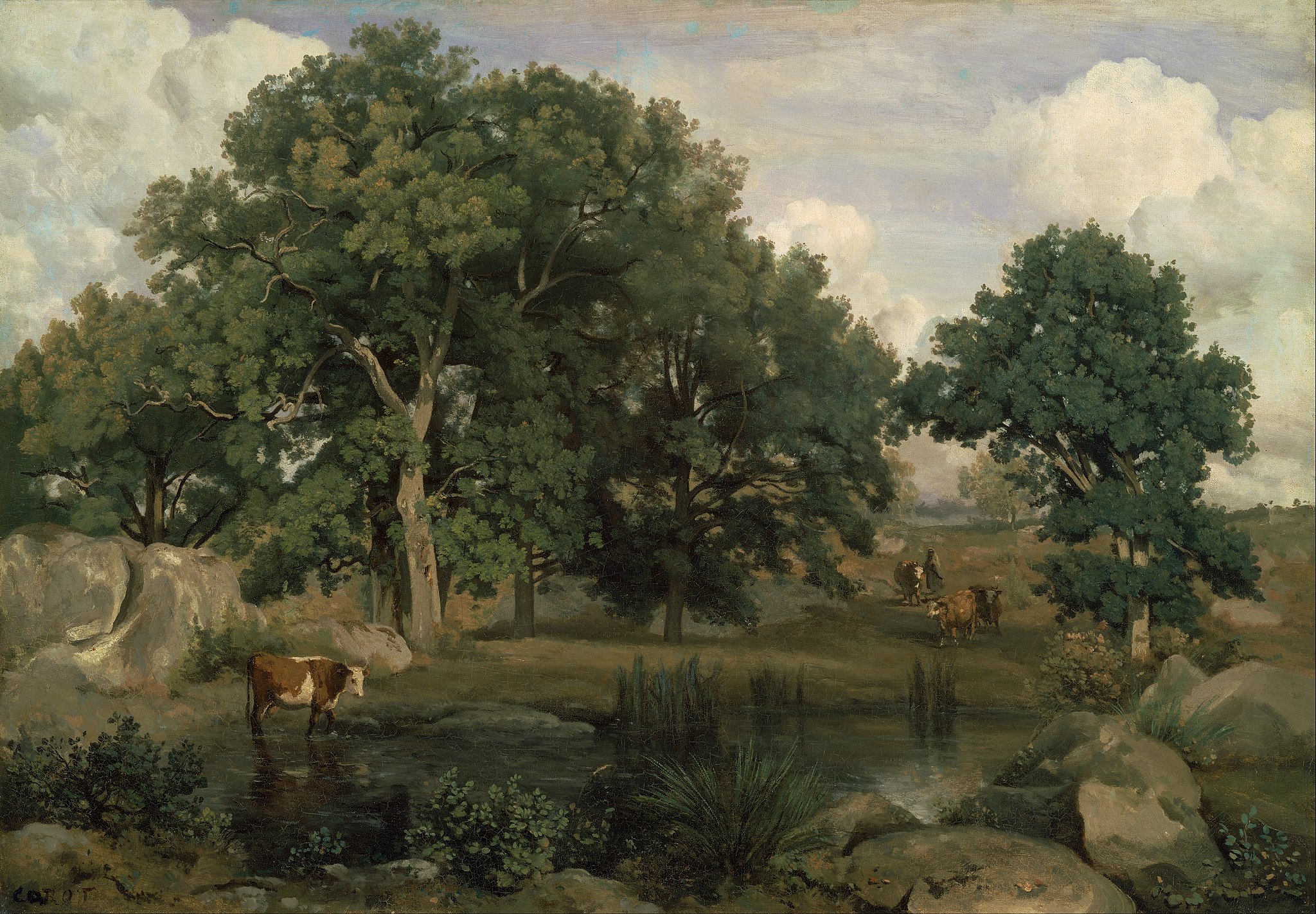 Jean-Baptiste Camille Corot, Forêt de Fontainbleau, 1846, huile sur toile, Museum of Fine Arts, Boston