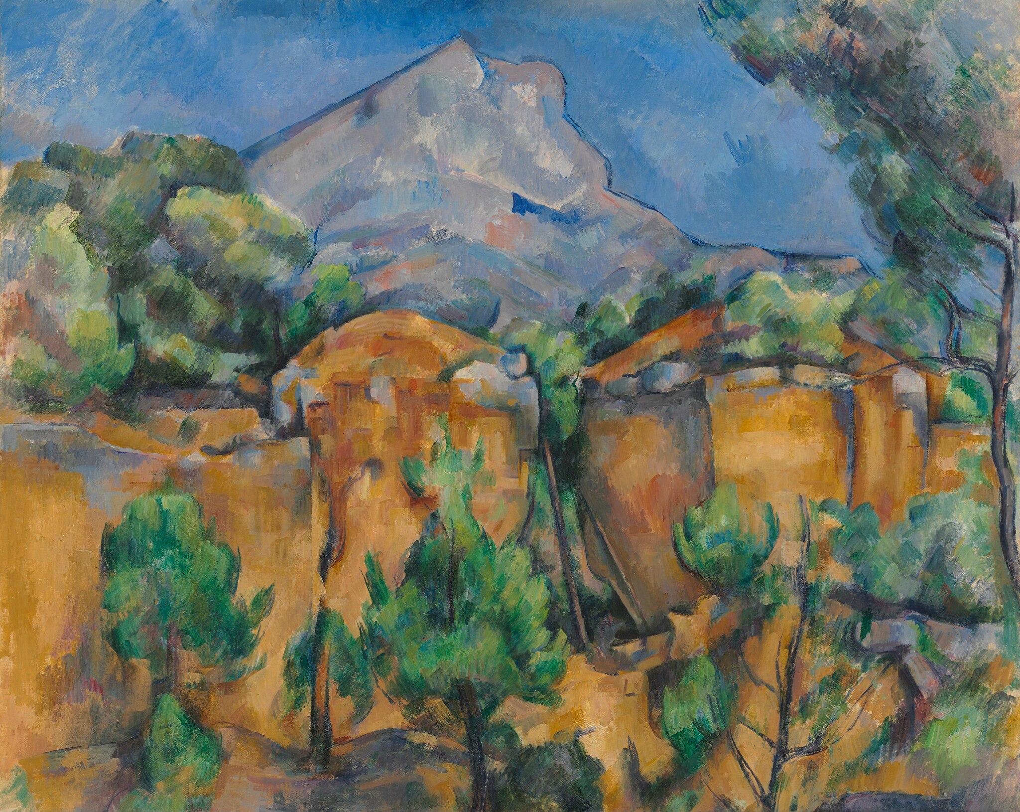 Paul Cézanne, La Montagne Sainte-Victoire vue de la carrière Bibémus, vers 1897, huile sur toile, Baltimore Museum of Art