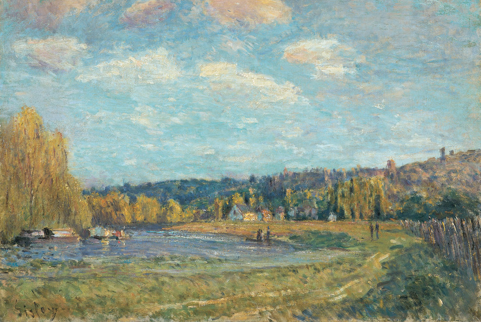 Alfred Sisley, La Seine à Saint-Cloud, 1879, huile sur toile, Fondation de l’Hermitage, Lausanne