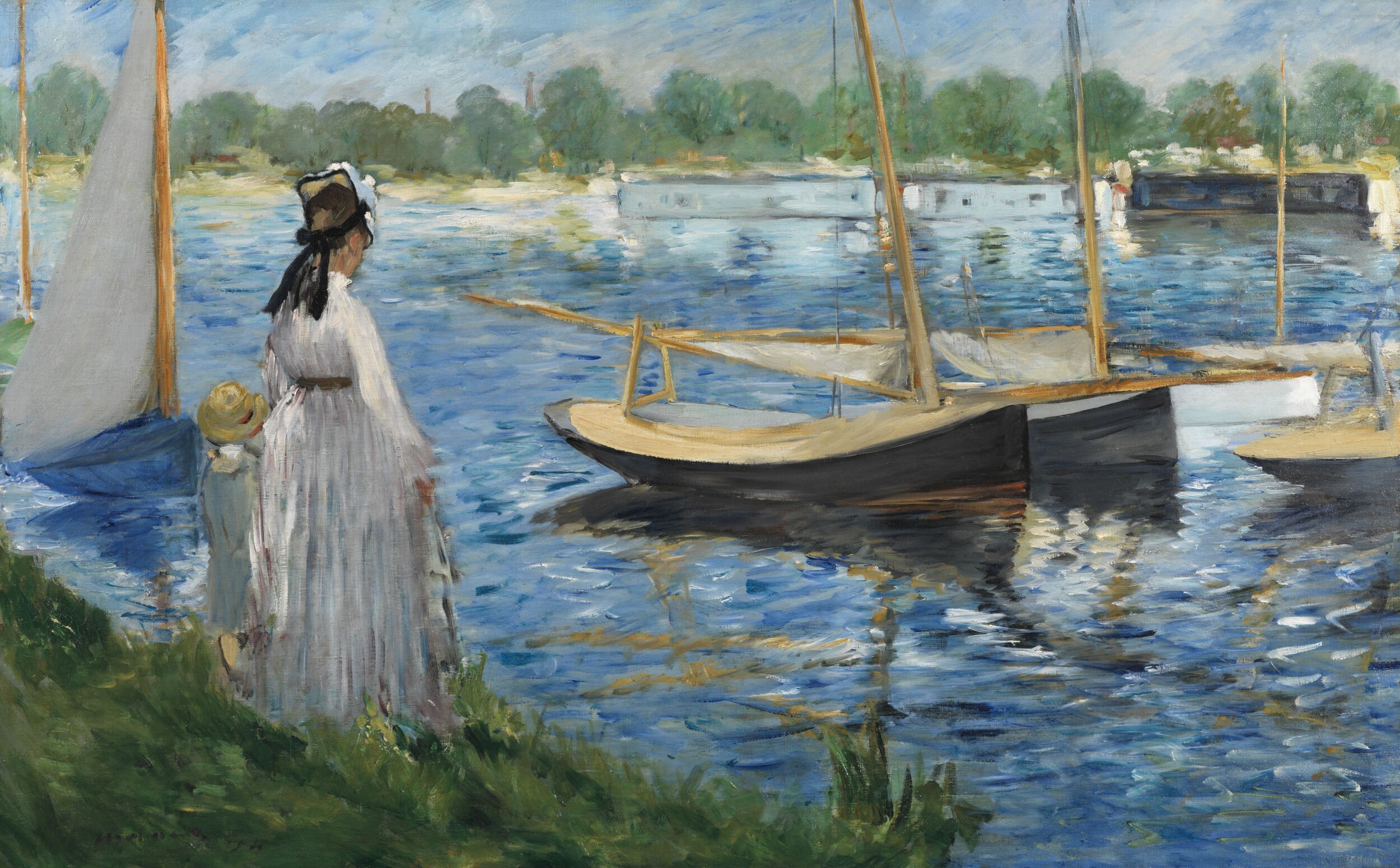 Edouard Manet, Bords de Seine à Argenteuil, 1874, huile sur toile, Courtauld Gallery, Londres